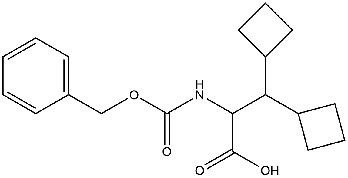 2-{[(benzyloxy)carbonyl]amino}-3,3-dicyclobutylpr
opanoic acid Structure