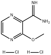 2-Pyrazinecarboximidamide, 3-methoxy-, hydrochloride (1:2) Structure