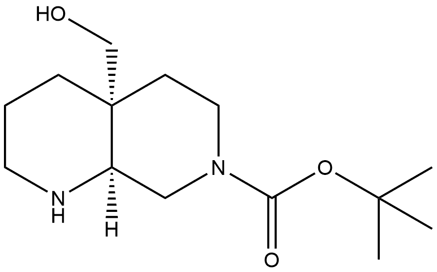 tert-butyl (4aR,8aS)-4a-(hydroxymethyl)-decahydro-1,7-naphthyridine-7-carboxylate Structure