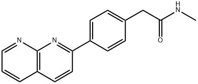 Benzeneacetamide, N-methyl-4-(1,8-naphthyridin-2-yl)- Structure