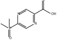 2-Pyrazinecarboxylic acid, 5-(dimethylphosphinyl)- Structure