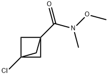 Bicyclo[1.1.1]pentane-1-carboxamide, 3-chloro-N-methoxy-N-methyl- Structure