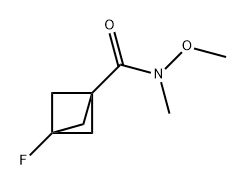 3-Fluoro-bicyclo[1.1.1]pentane-1-carboxylic acid methoxy-methyl-amide Structure