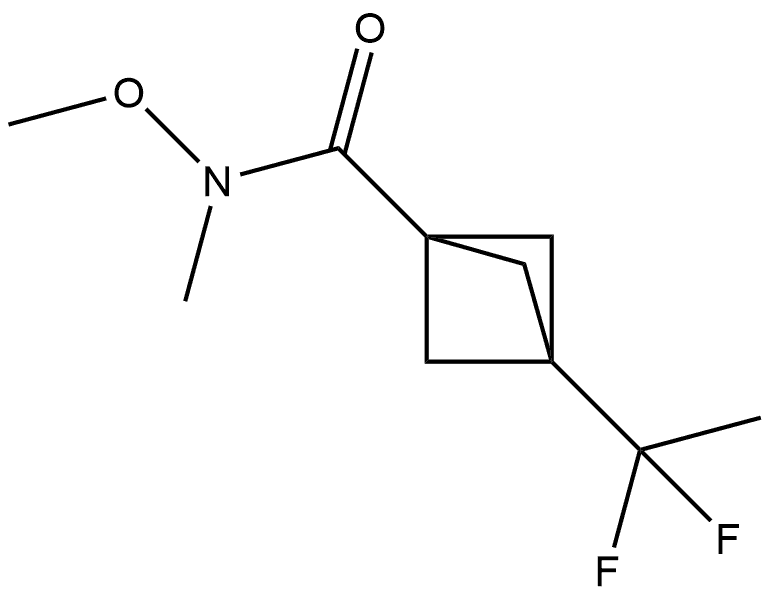 3-(1,1-difluoroethyl)-N-methoxy-N-methylbicyclo[1.1.1]pentane-1-carboxamide Structure