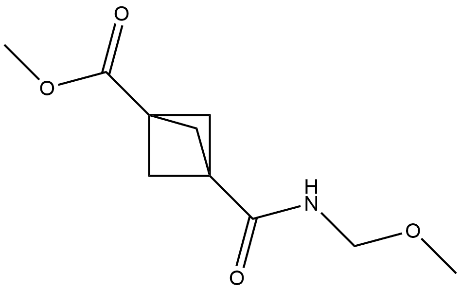 Bicyclo[1.1.1]pentane-1-carboxylic acid, 3-[(methoxymethylamino)carbonyl]-, methyl ester Structure