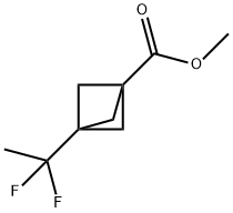 Bicyclo[1.1.1]pentane-1-carboxylic acid, 3-(1,1-difluoroethyl)-, methyl ester Structure