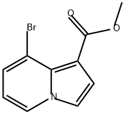 1-Indolizinecarboxylic acid, 8-bromo-, methyl ester Structure