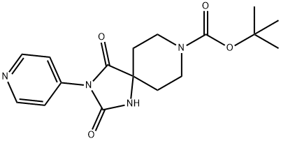 1,3,8-Triazaspiro[4.5]decane-8-carboxylic acid, 2,4-dioxo-3-(4-pyridinyl)-, 1,1-dimethylethyl ester Structure