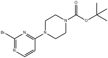 1,1-Dimethylethyl 4-(2-bromo-4-pyrimidinyl)-1-piperazinecarboxylate 구조식 이미지