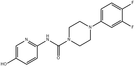 4-(3,4-Difluorophenyl)-N-(5-hydroxy-2-pyridinyl)-1-piperazinecarboxamide Structure