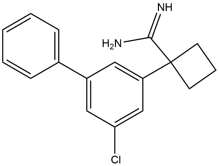 1-(5-Chloro[1,1'-biphenyl]-3-yl)cyclobutanecarboximidamide Structure