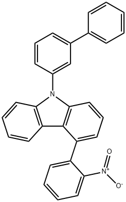 9H-Carbazole, 9-[1,1'-biphenyl]-3-yl-4-(2-nitrophenyl)- Structure