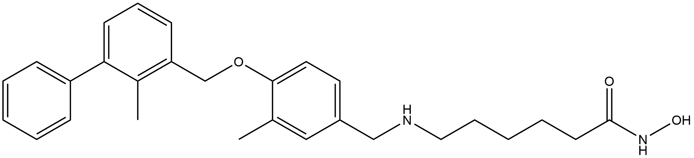 N-Hydroxy-6-[[[3-methyl-4-[(2-methyl[1,1′-biphenyl]-3-yl)methoxy]phenyl]methyl]amino]hexanamide Structure