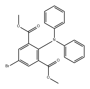 1,3-Benzenedicarboxylic acid, 5-bromo-2-(diphenylamino)-, 1,3-dimethyl ester Structure