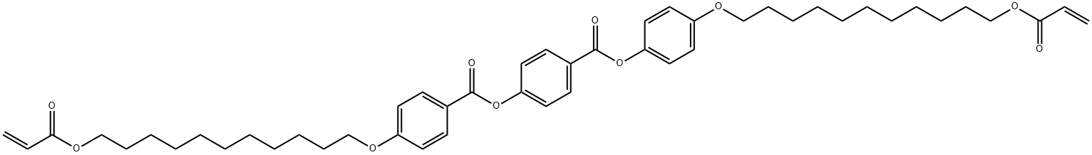 "4-((4-(11-(acryloyloxy)undecyloxy)phenoxy) carbonyl)phenyl  4-(11-(acryloyloxy) undecyloxy)benzoate" 구조식 이미지