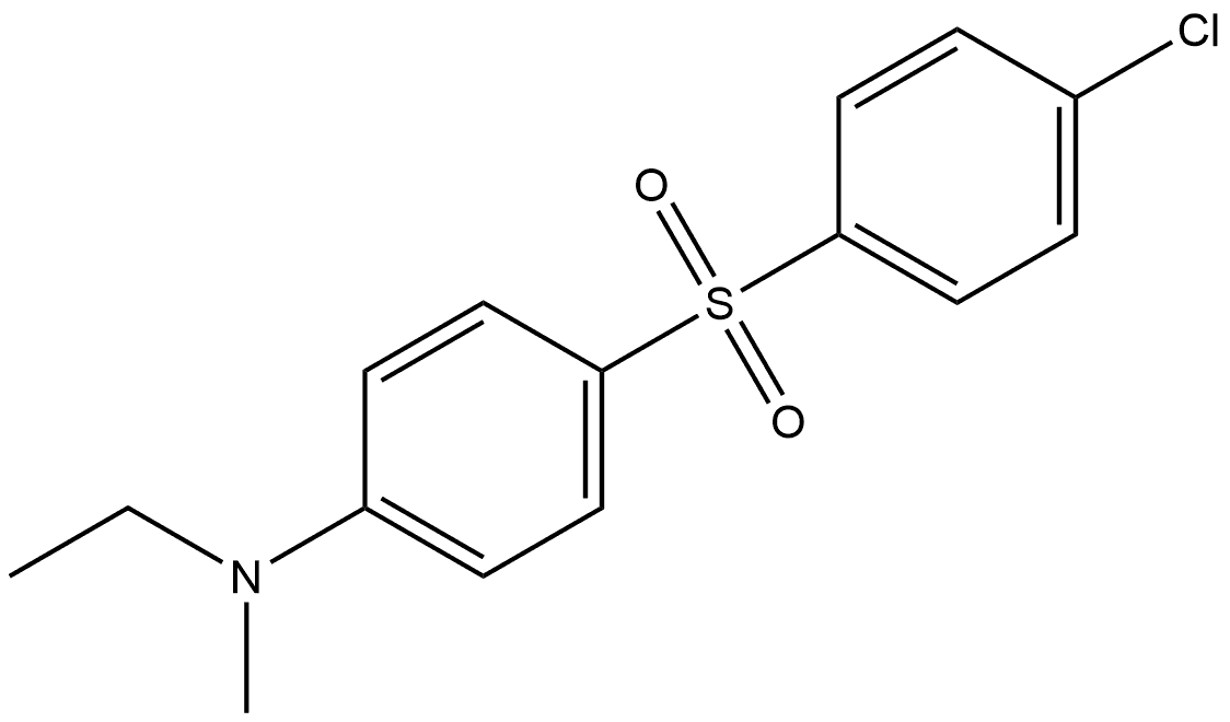 4-[(4-Chlorophenyl)sulfonyl]-N-ethyl-N-methylbenzenamine Structure