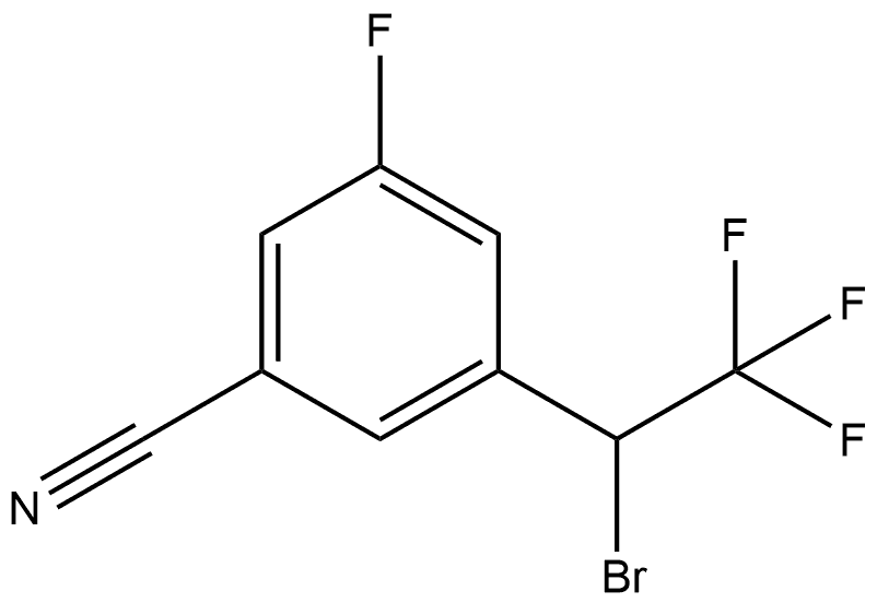 3-(1-Bromo-2,2,2-trifluoroethyl)-5-fluorobenzonitrile Structure