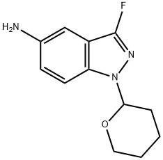 3-Fluoro-1-(tetrahydro-2H-pyran-2-yl)-1H-indazol-5-amine 구조식 이미지