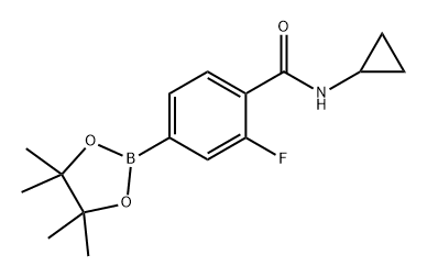 Benzamide, N-cyclopropyl-2-fluoro-4-(4,4,5,5-tetramethyl-1,3,2-dioxaborolan-2-yl)- 구조식 이미지