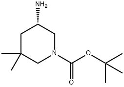 1-Piperidinecarboxylic acid, 5-amino-3,3-dimethyl-, 1,1-dimethylethyl ester, (5S)- Structure