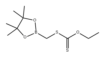 Carbonodithioic acid, O-ethyl S-[(4,4,5,5-tetramethyl-1,3,2-dioxaborolan-2-yl)methyl] ester Structure