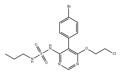 Sulfamide, N-[5-(4-bromophenyl)-6-(2-chloroethoxy)-4-pyrimidinyl]-N'-propyl- Structure