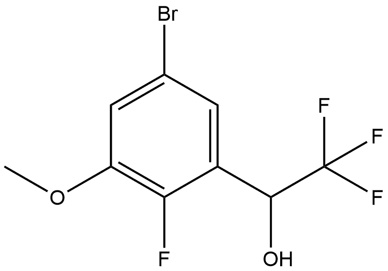 1-(5-Bromo-2-fluoro-3-methoxyphenyl)-2,2,2-trifluoroethanol Structure