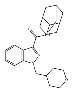 1H-Indazole-3-carboxamide, 1-[(tetrahydro-2H-pyran-4-yl)methyl]-N-tricyclo[3.3.1.13,7]dec-2-yl- Structure