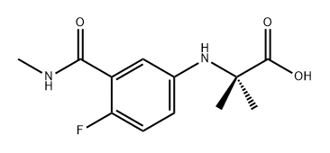 Alanine, N-[4-fluoro-3-[(methylamino)carbonyl]phenyl]-2-methyl- 구조식 이미지