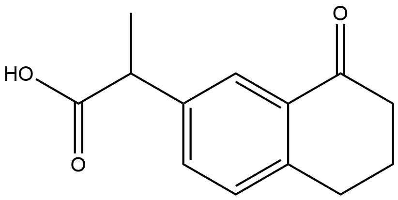 2-(8-oxo-5,6,7,8-tetrahydronaphthalen-2-yl)propanoic acid Structure