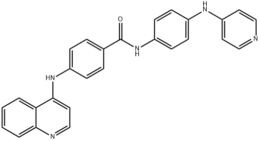 Benzamide, N-[4-(4-pyridinylamino)phenyl]-4-(4-quinolinylamino)- 구조식 이미지