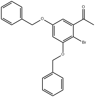 Ethanone, 1-[2-bromo-3,5-bis(phenylmethoxy)phenyl]- Structure