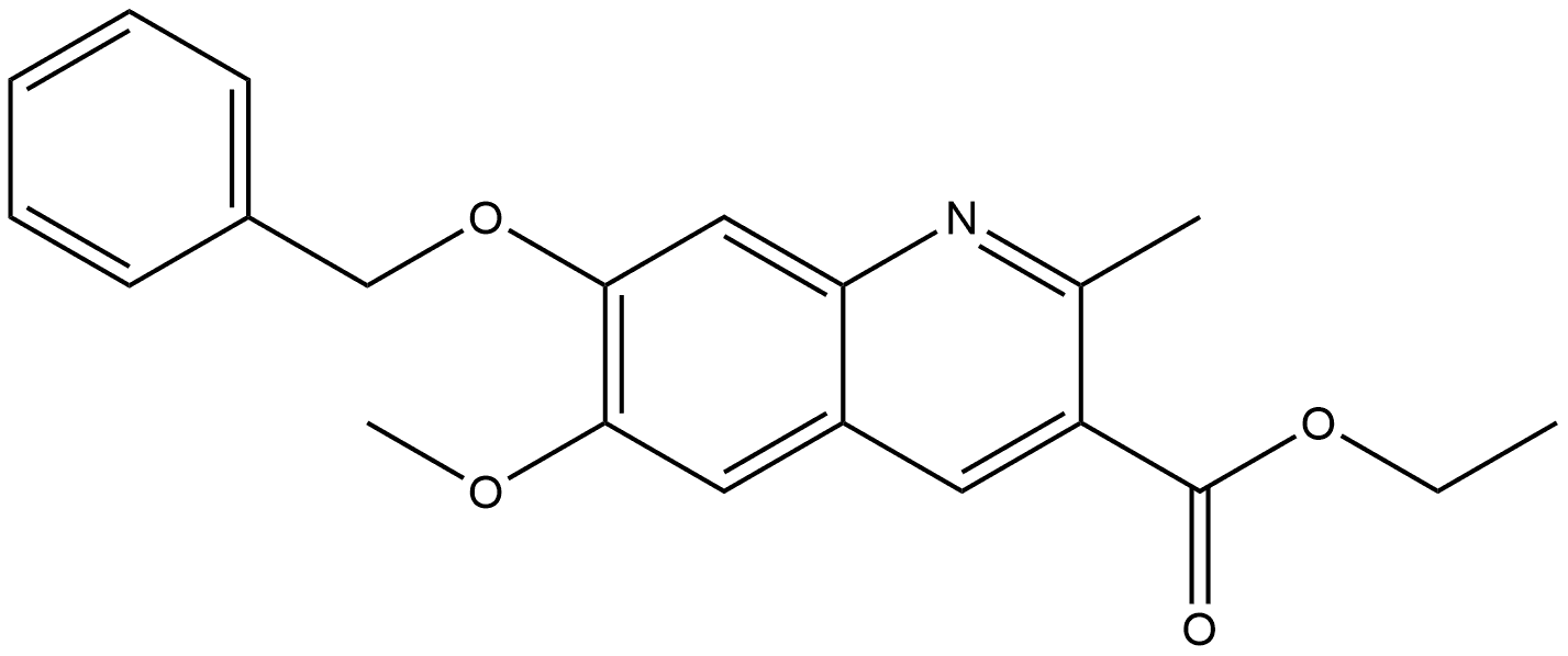 ethyl 7-(benzyloxy)-6-methoxy-2-methylquinoline-3-carboxylate 구조식 이미지