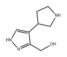 1H-Pyrazole-3-methanol, 4-(3-pyrrolidinyl)- Structure