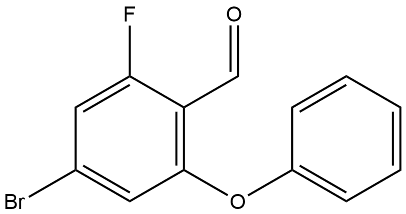 Benzaldehyde, 4-bromo-2-fluoro-6-phenoxy- Structure