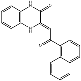 2(1H)-Quinoxalinone, 3,4-dihydro-3-[2-(1-naphthalenyl)-2-oxoethylidene]-, (3Z)- Structure