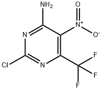 2-CHLORO-5-NITRO-6-(TRIFLUOROMETHYL)PYRIMIDIN-4-AMINE Structure