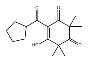 4-Cyclohexene-1,3-dione, 4-(cyclopentylcarbonyl)-5-hydroxy-2,2,6,6-tetramethyl- Structure