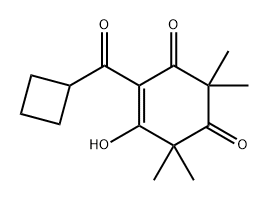 4-Cyclohexene-1,3-dione, 4-(cyclobutylcarbonyl)-5-hydroxy-2,2,6,6-tetramethyl- Structure