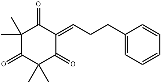 1,3,5-Cyclohexanetrione, 2,2,4,4-tetramethyl-6-(3-phenylpropylidene)- Structure