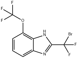 2-[Bromo(difluoro)methyl]-4-(trifluoromethoxy)-1H-benzimidazole 구조식 이미지