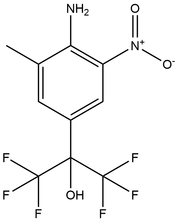 2-(4-Amino-3-methyl-5-nitrophenyl)-1,1,1,3,3,3-hexafluoropropan-2-ol Structure