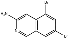 3-Isoquinolinamine, 5,7-dibromo- 구조식 이미지