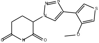 2,6-Piperidinedione, 3-[4-(4-methoxy-3-thienyl)-1H-1,2,3-triazol-1-yl]- Structure