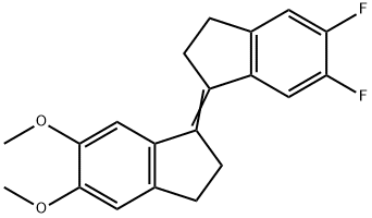 (E)-5,6-difluoro-5',6'-dimethoxy-2,2',3,3'-tetrahydro-1,1'-biindenylidene Structure