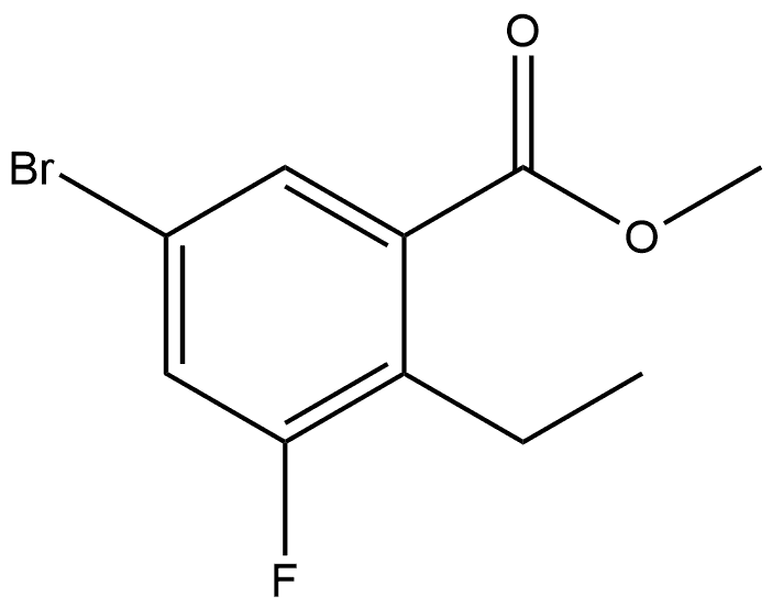 methyl 5-bromo-2-ethyl-3-fluorobenzoate Structure