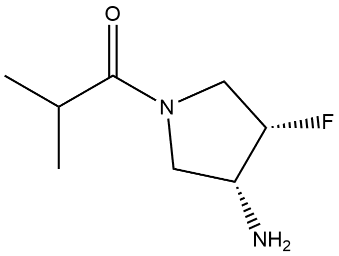 1-((3R,4S)-3-Amino-4-fluoropyrrolidin-1-yl)-2-methylpropan-1-one Structure