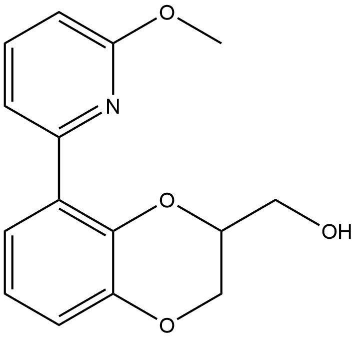 (8-(6-methoxypyridin-2-yl)-2,3-dihydrobenzo[b][1,4]dioxin-2-yl)methanol Structure