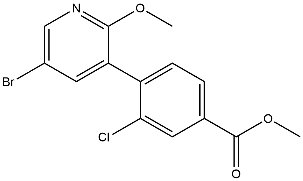 Methyl 4-(5-bromo-2-methoxy-3-pyridinyl)-3-chlorobenzoate Structure