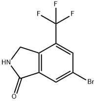 1H-Isoindol-1-one, 6-bromo-2,3-dihydro-4-(trifluoromethyl)- Structure